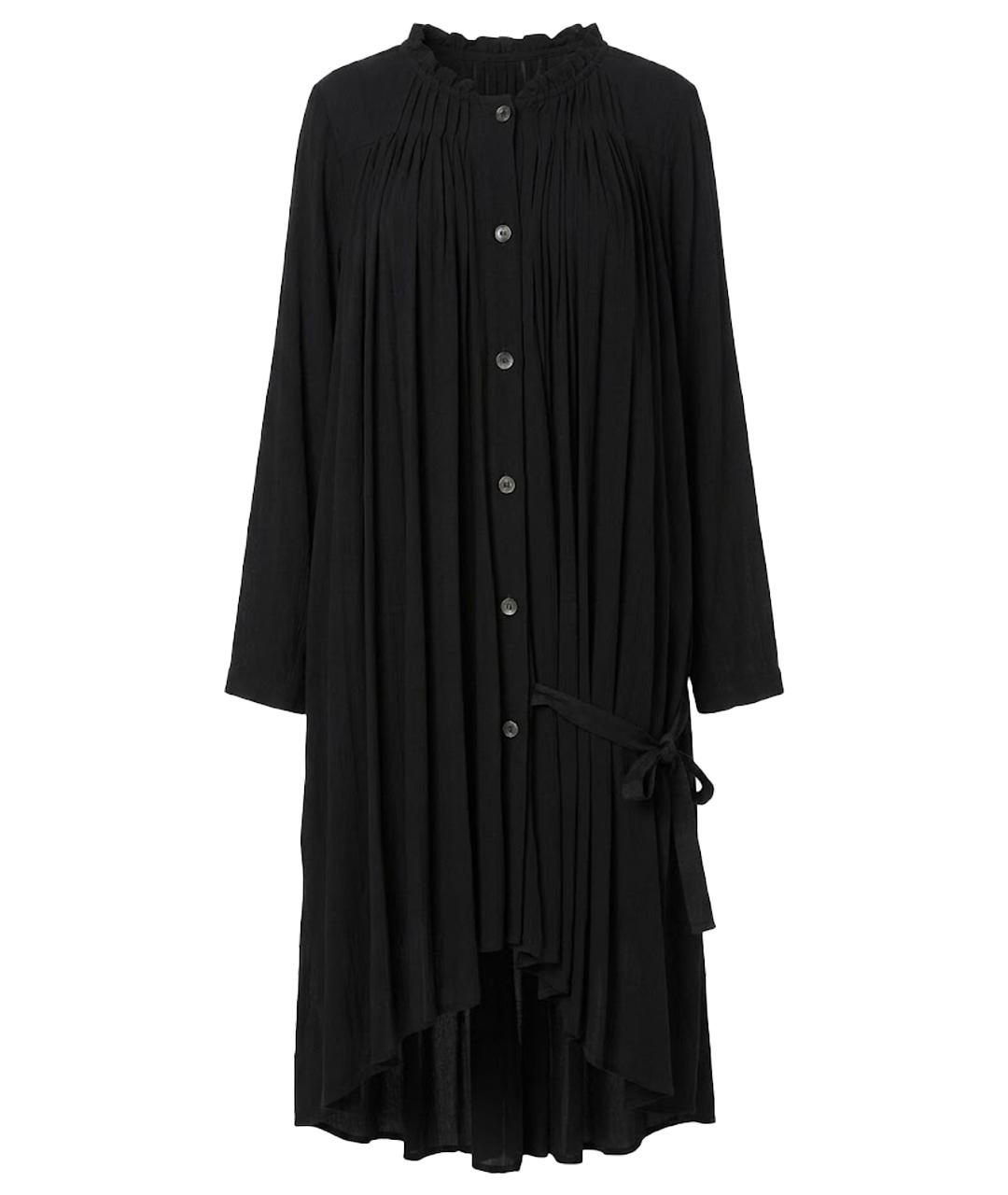 ANN DEMEULEMEESTER Черное вискозное повседневное платье, фото 1