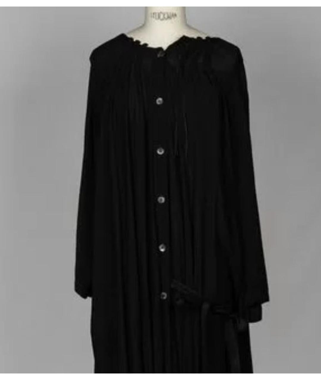 ANN DEMEULEMEESTER Черное вискозное повседневное платье, фото 3