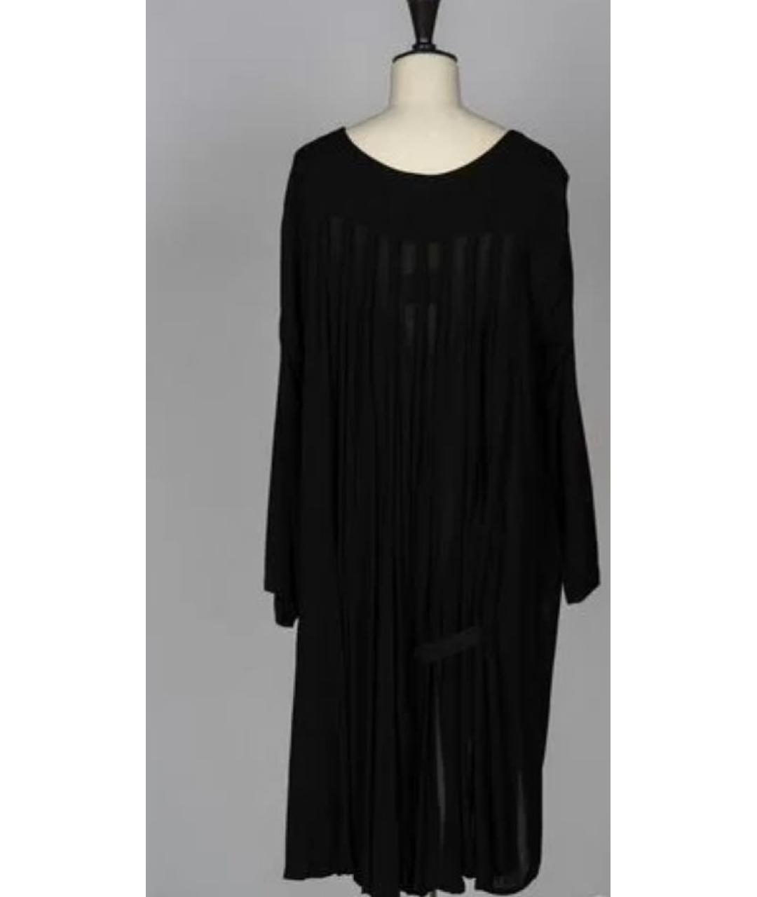 ANN DEMEULEMEESTER Черное вискозное повседневное платье, фото 2