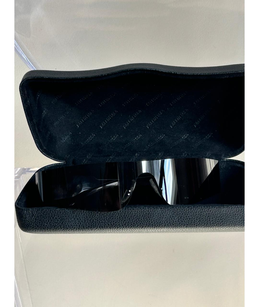 BALENCIAGA Черные пластиковые солнцезащитные очки, фото 4