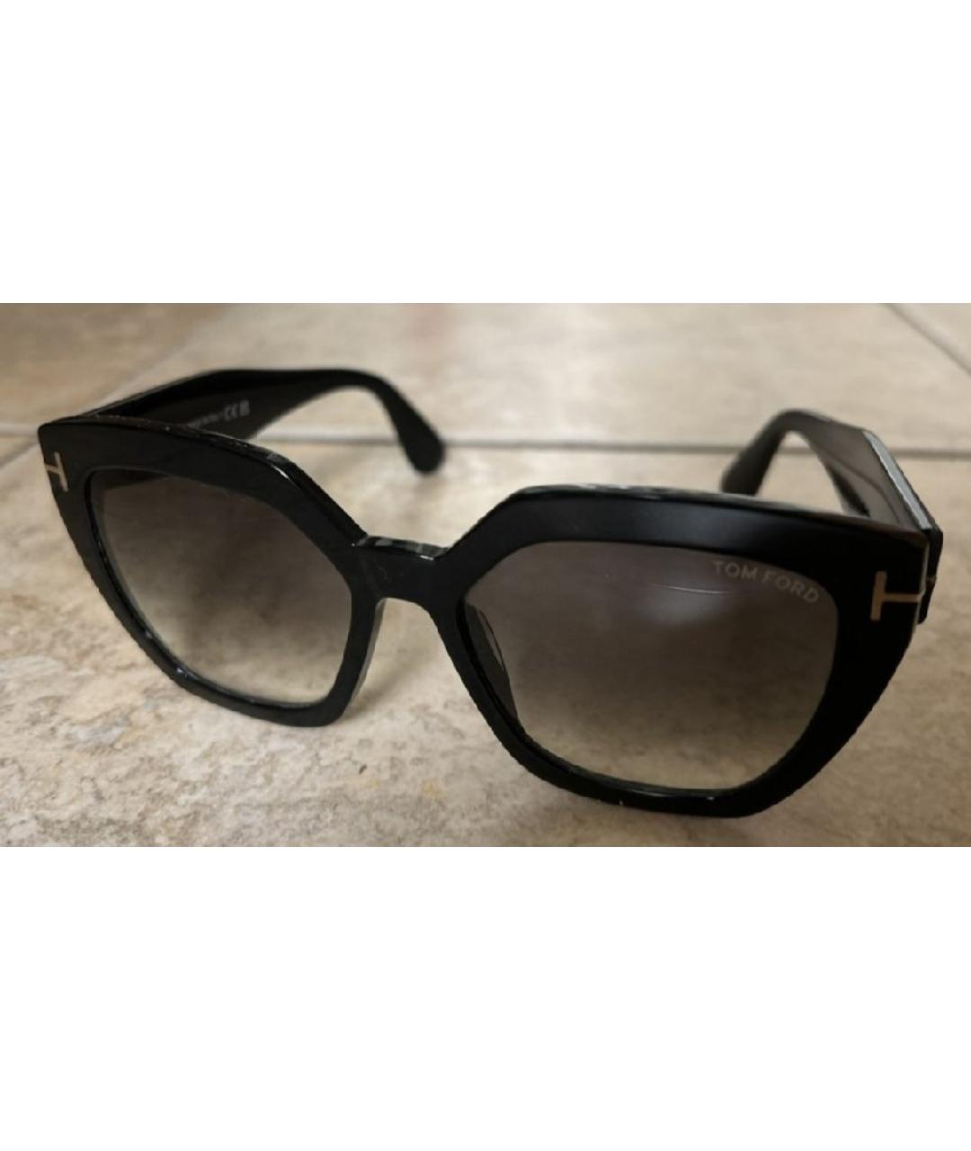 TOM FORD Черные пластиковые солнцезащитные очки, фото 5