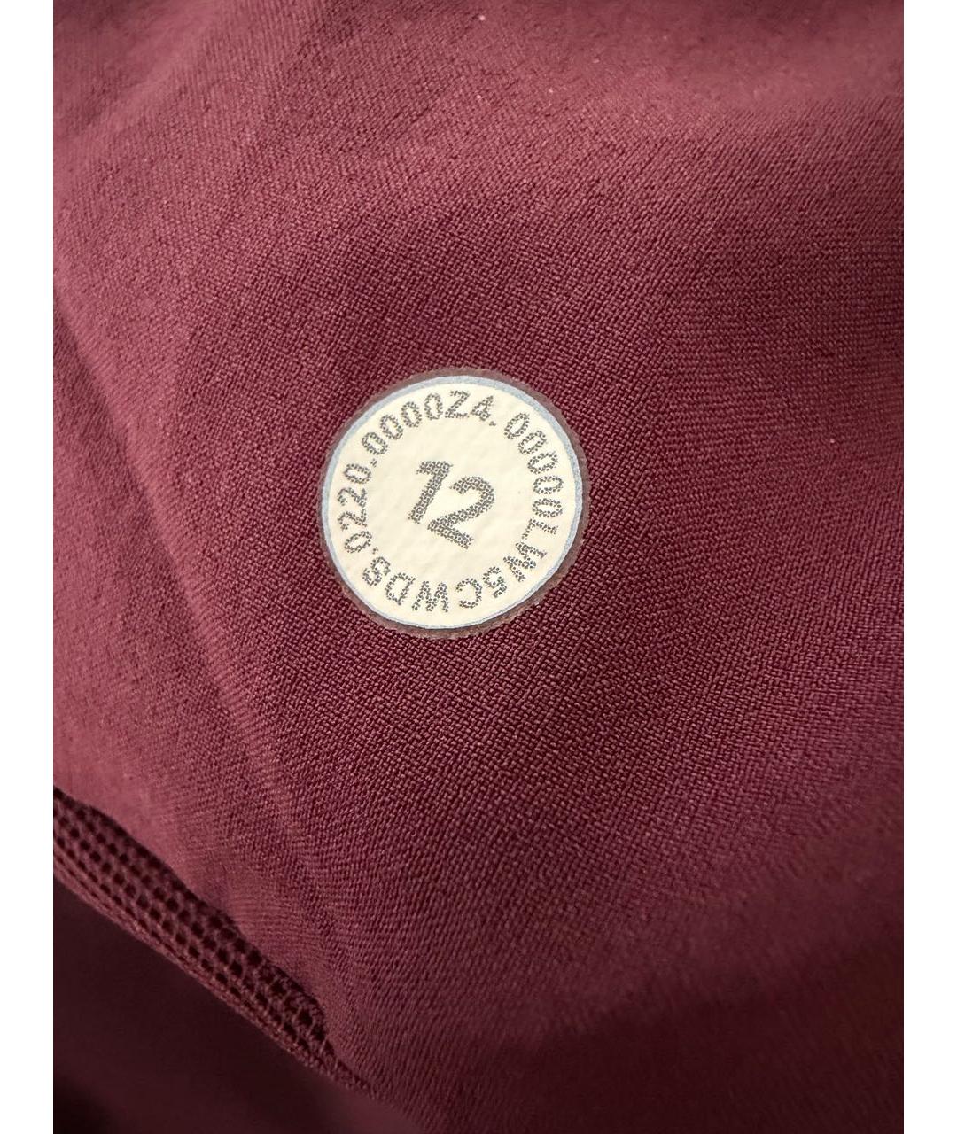 Lululemon Бордовые нейлоновые прямые брюки, фото 7