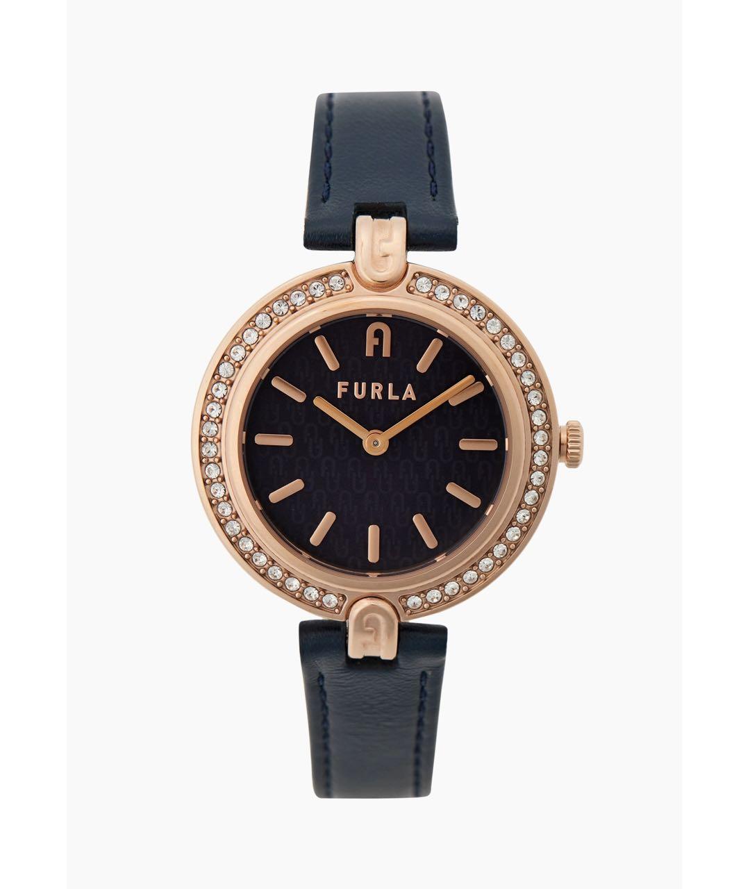 FURLA Темно-синие металлические часы, фото 7