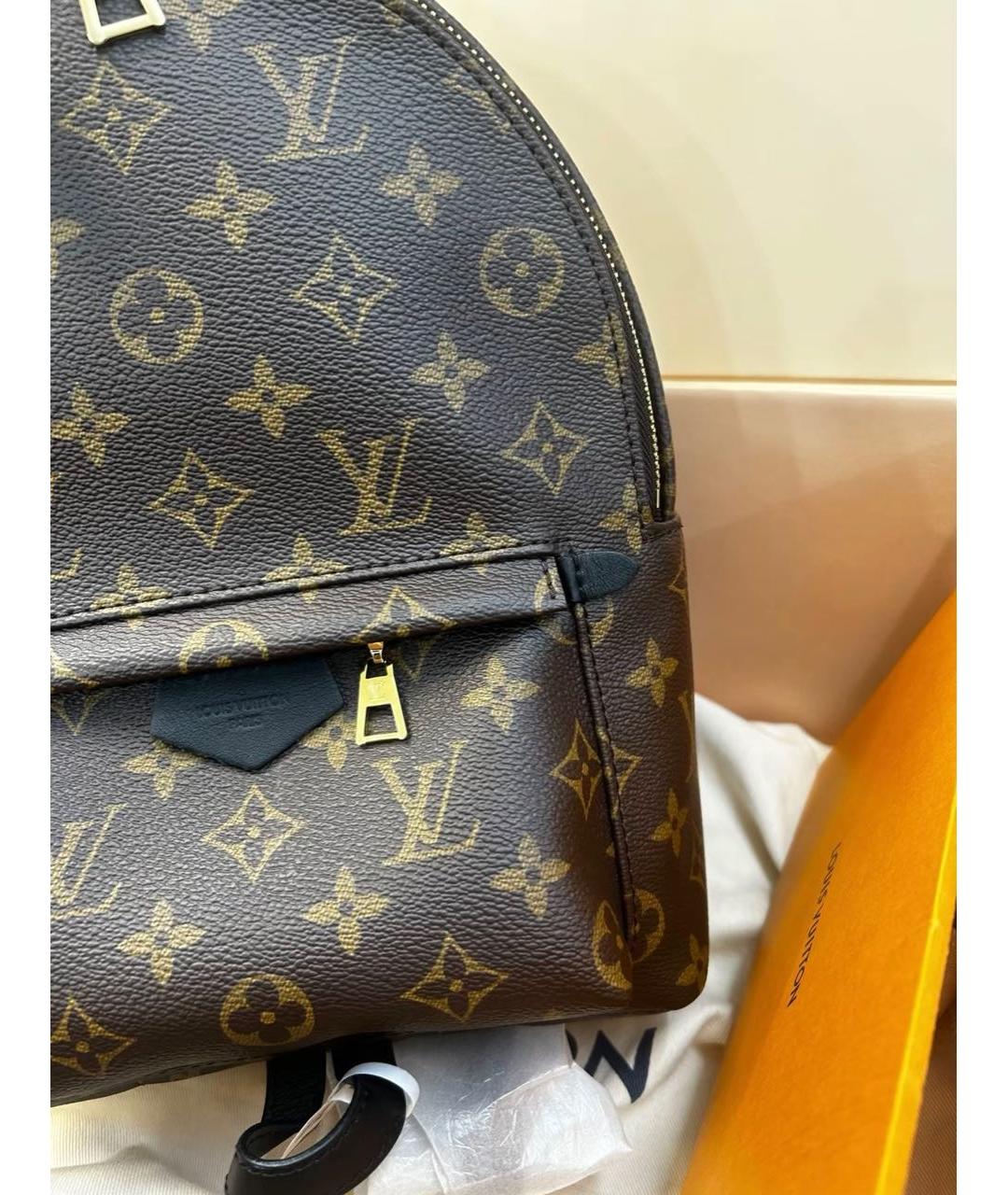 LOUIS VUITTON Коричневый канва рюкзак, фото 4