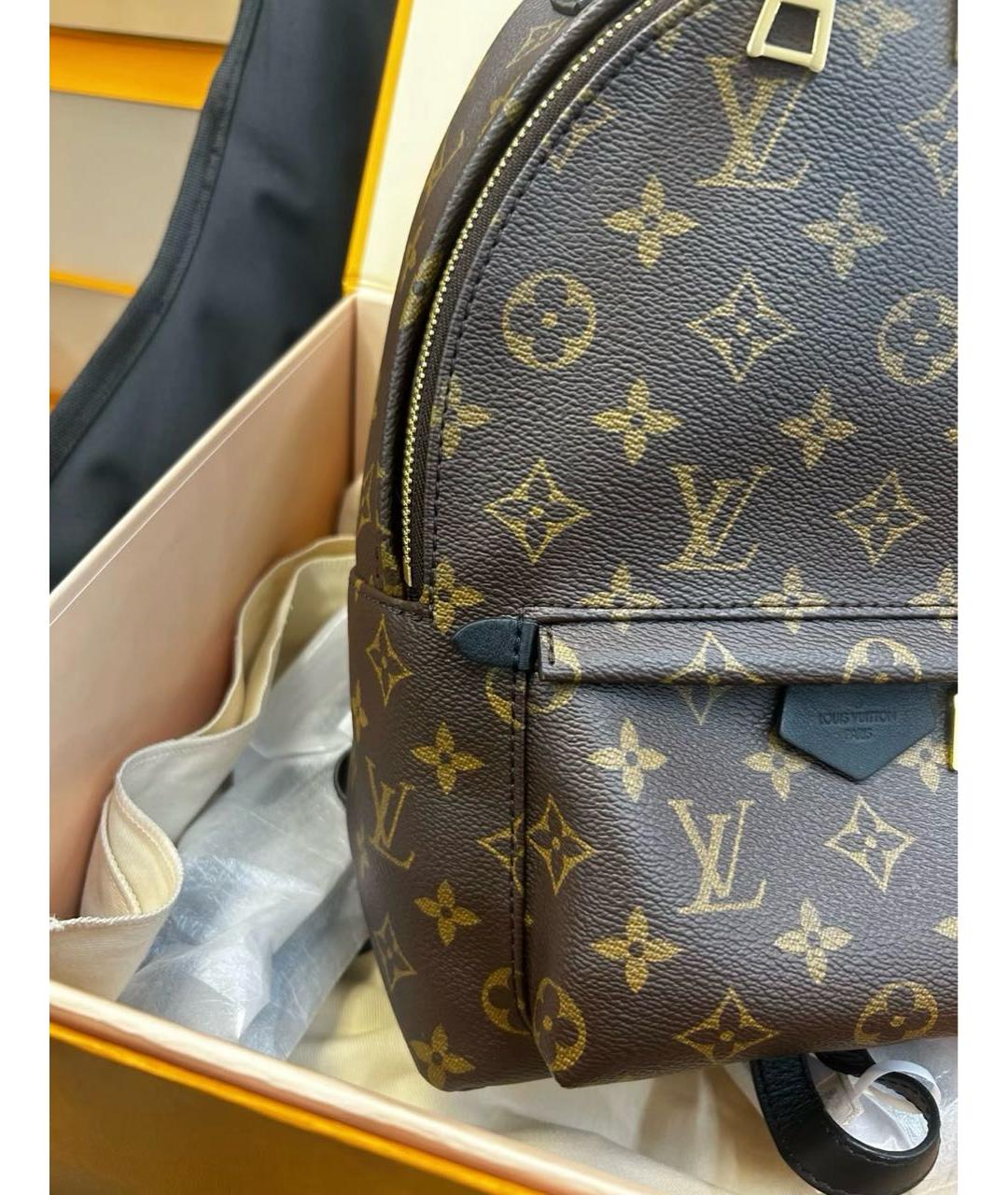LOUIS VUITTON Коричневый канва рюкзак, фото 3