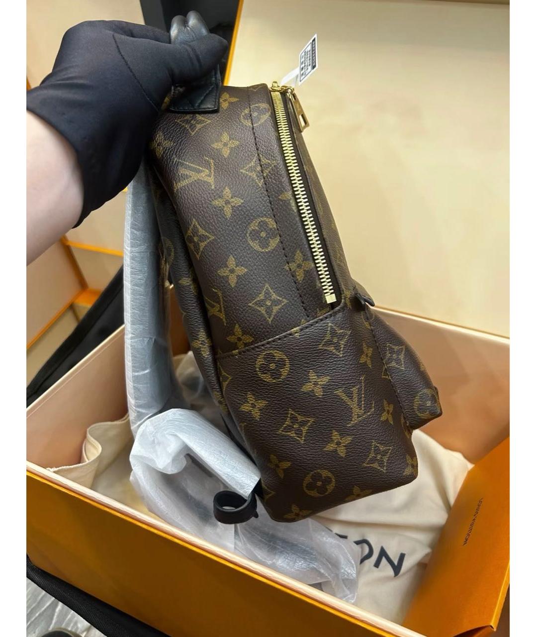 LOUIS VUITTON Коричневый канва рюкзак, фото 5