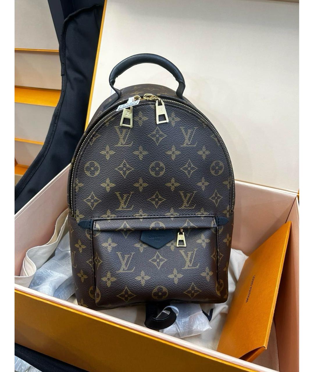 LOUIS VUITTON Коричневый канва рюкзак, фото 2