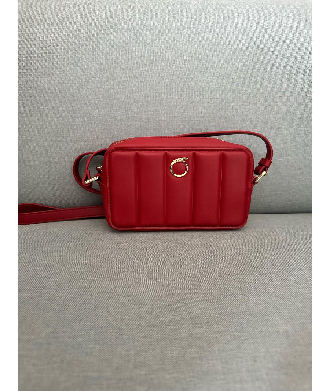 TRUSSARDI Красная сумка через плечо из искусственной кожи, фото 9