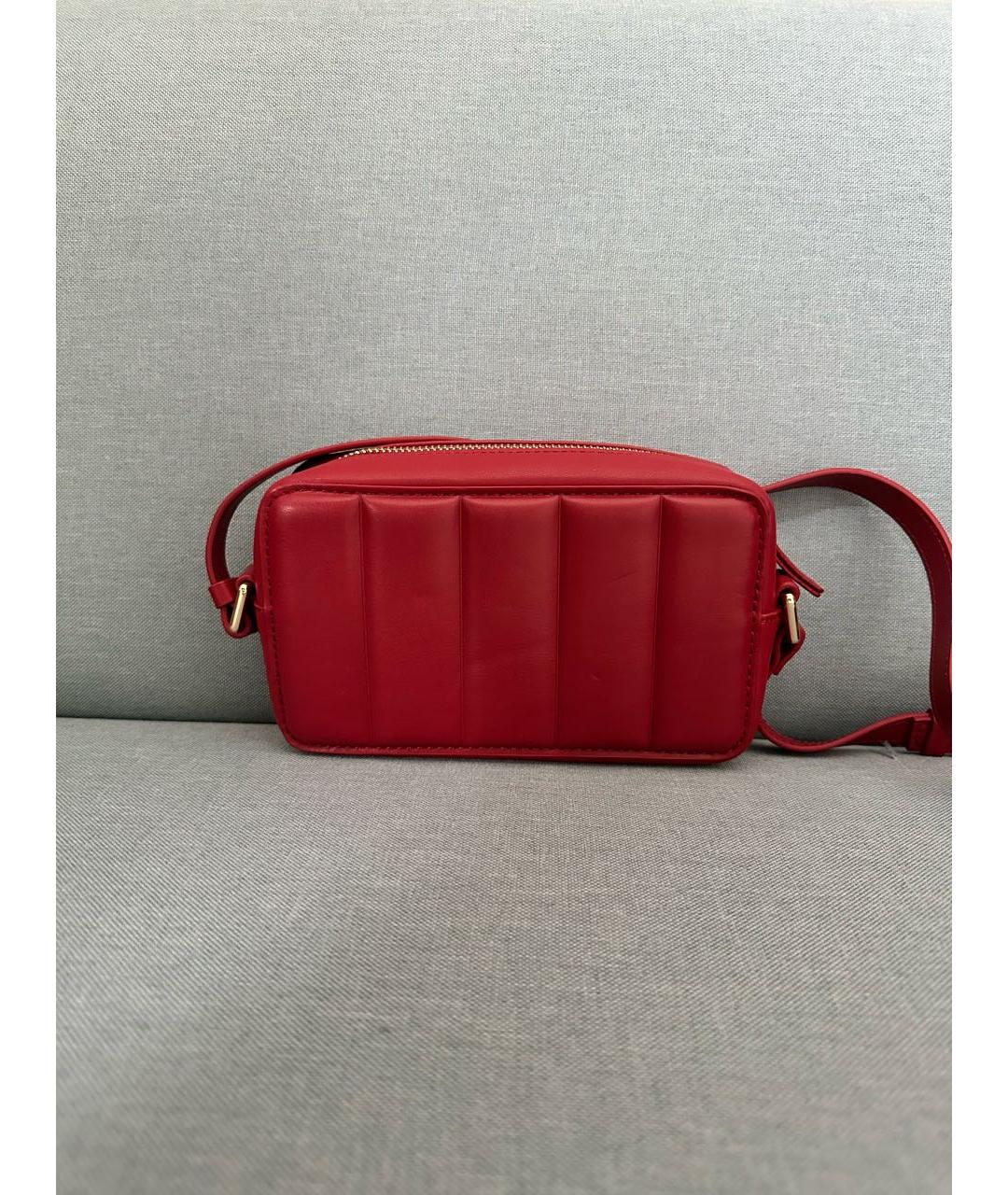 TRUSSARDI Красная сумка через плечо из искусственной кожи, фото 3