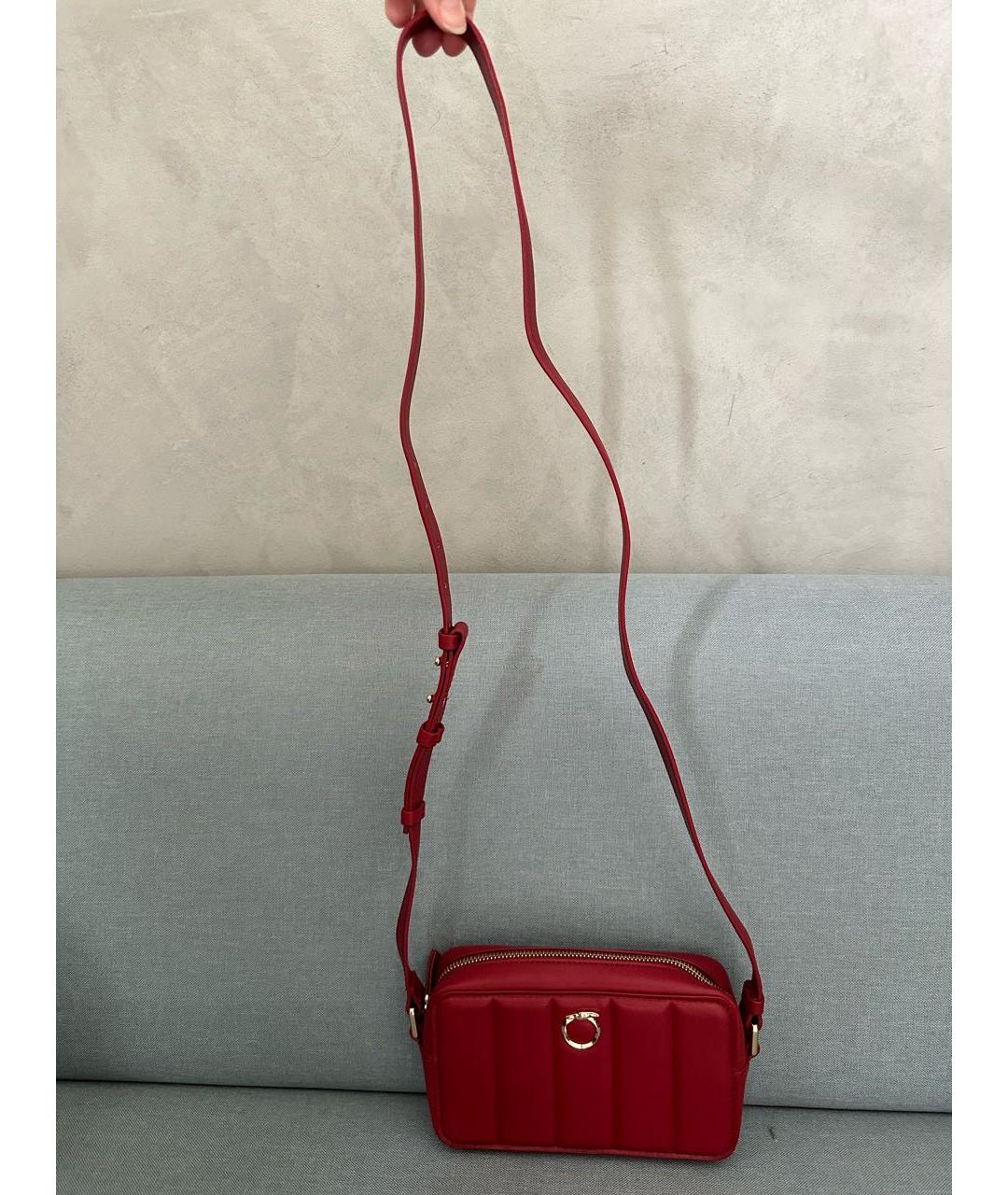 TRUSSARDI Красная сумка через плечо из искусственной кожи, фото 5