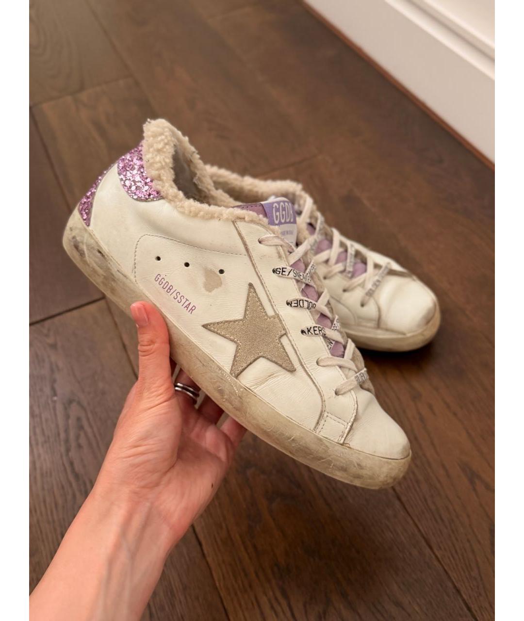 GOLDEN GOOSE Белые кожаные кеды, фото 8