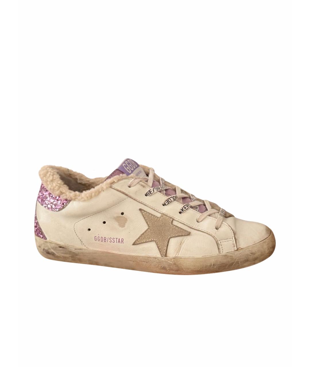 GOLDEN GOOSE Белые кожаные кеды, фото 9
