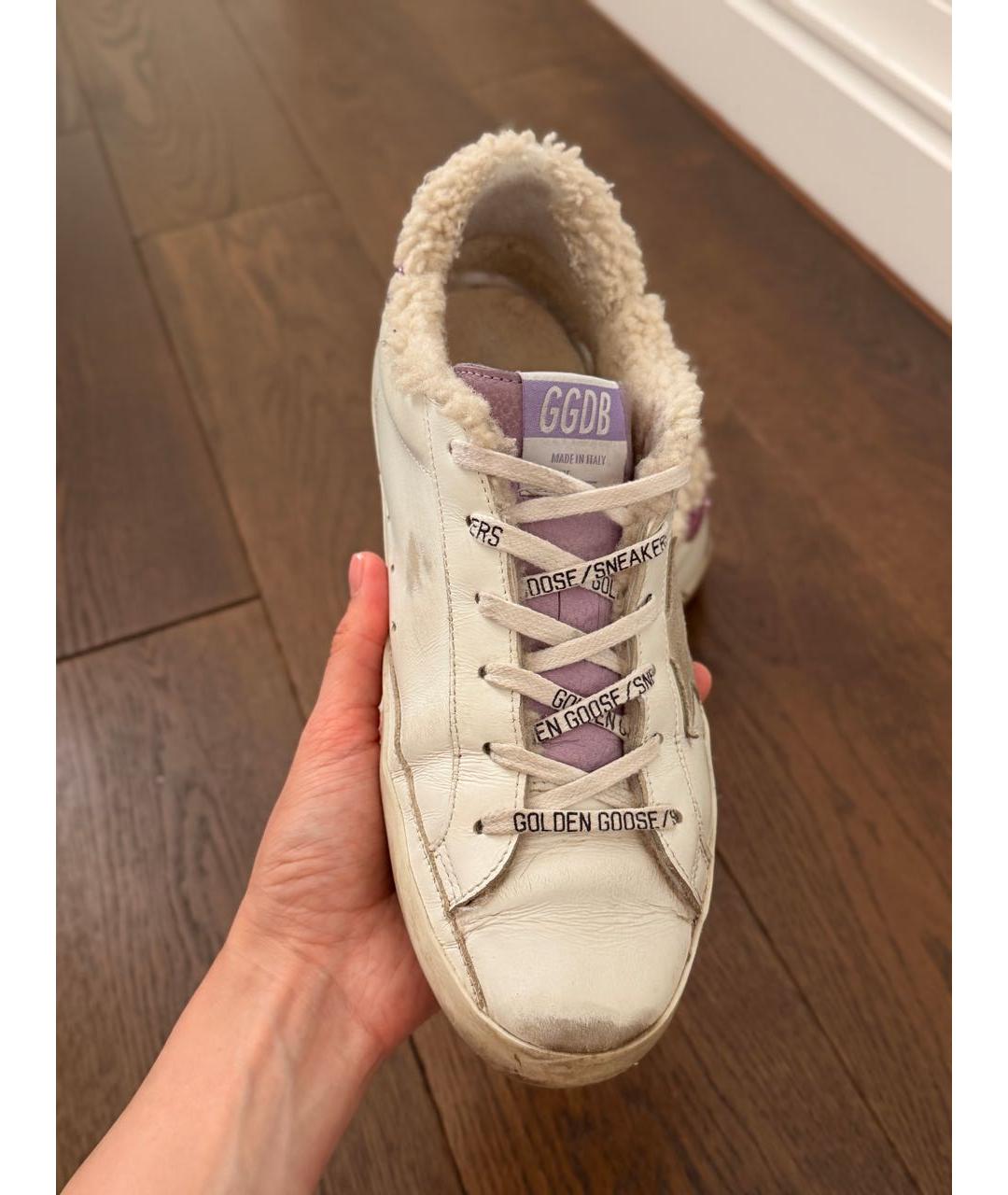 GOLDEN GOOSE Белые кожаные кеды, фото 6