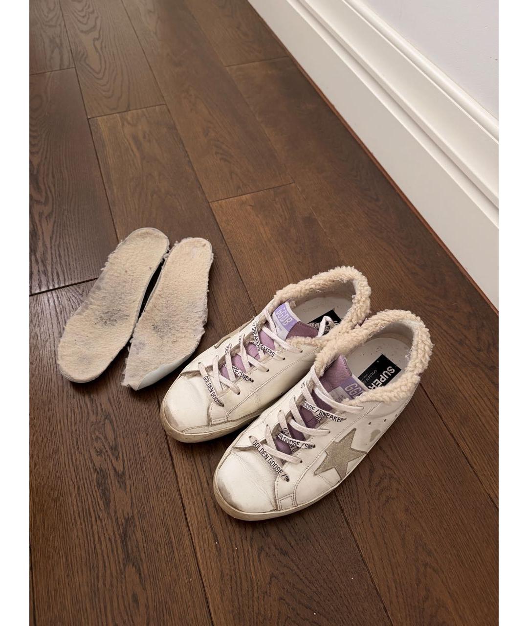 GOLDEN GOOSE Белые кожаные кеды, фото 7