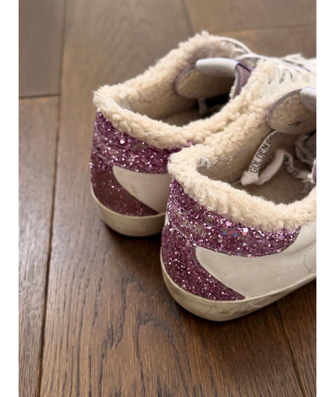 GOLDEN GOOSE Белые кожаные кеды, фото 4