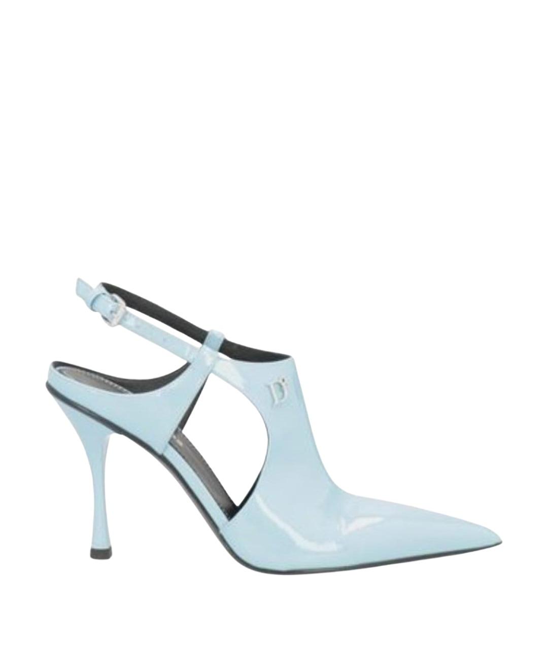 DSQUARED2 Голубые туфли из лакированной кожи, фото 1