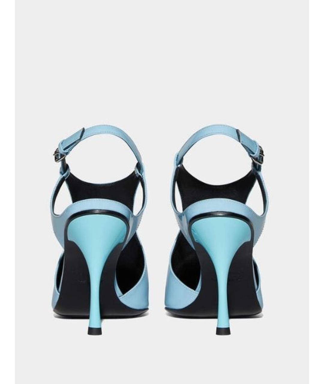 DSQUARED2 Голубые туфли из лакированной кожи, фото 5