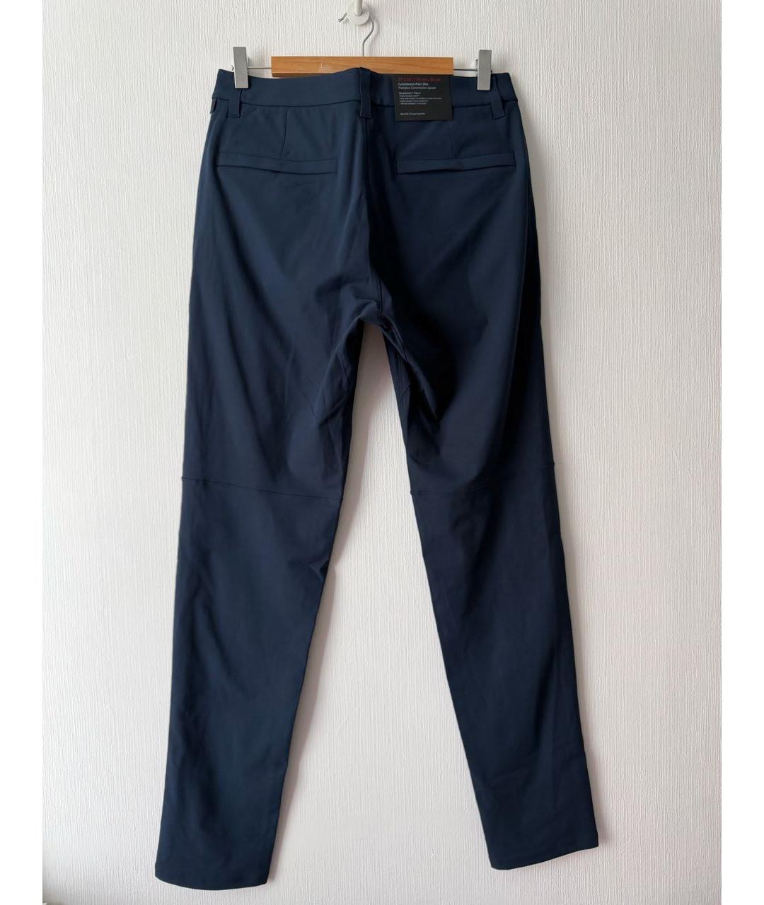 Lululemon Темно-синие нейлоновые классические брюки, фото 2