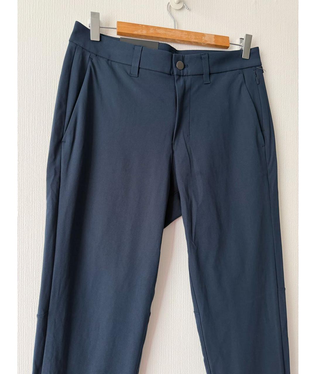 Lululemon Темно-синие нейлоновые классические брюки, фото 3