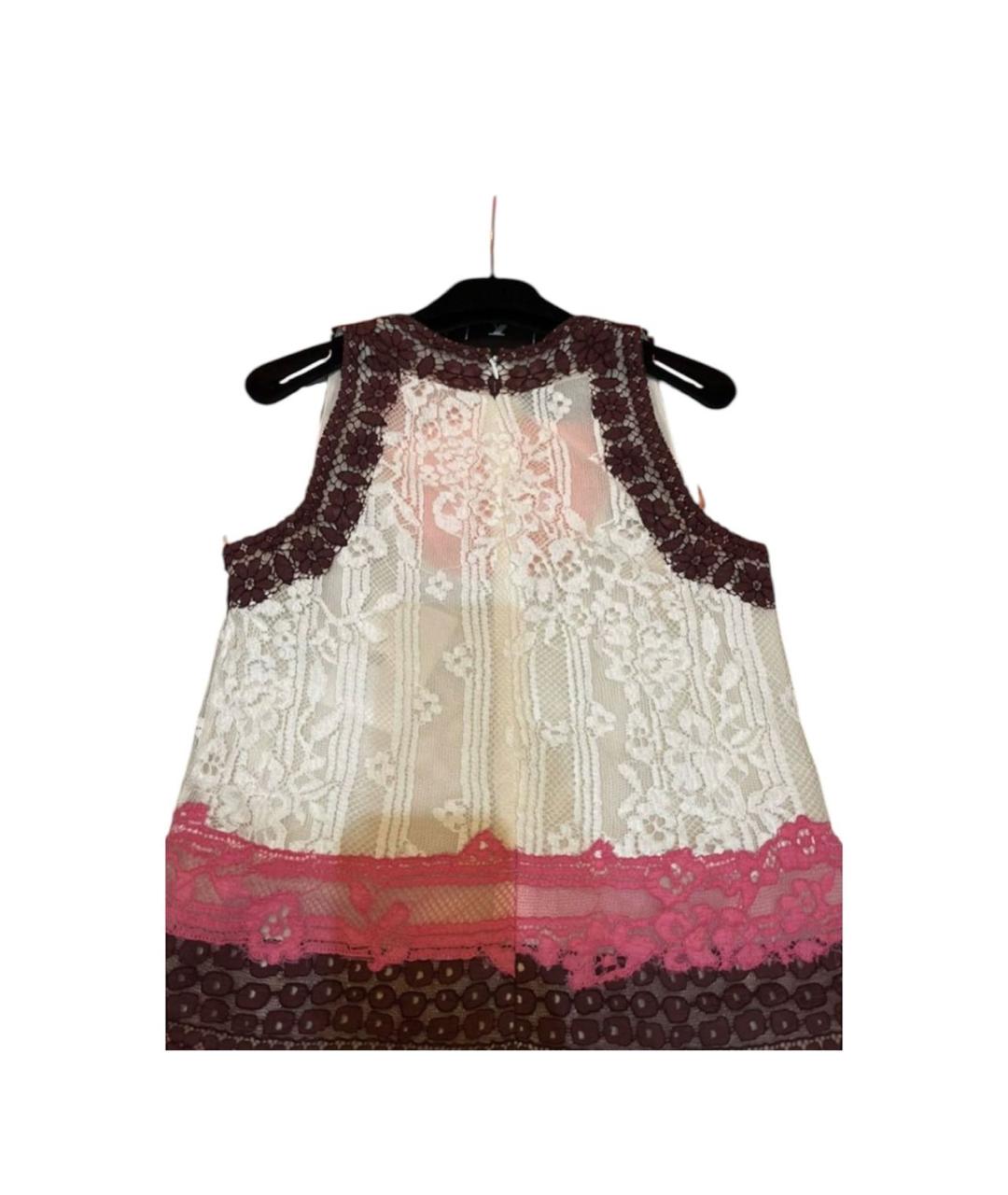VALENTINO Белое синтетическое повседневное платье, фото 5