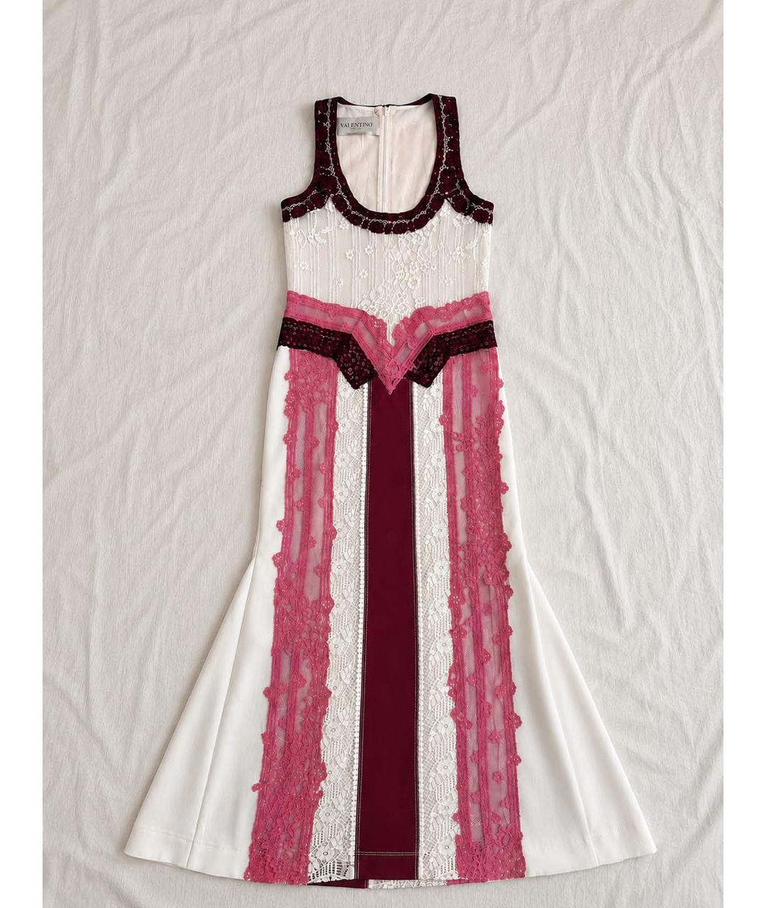VALENTINO Белое синтетическое повседневное платье, фото 2