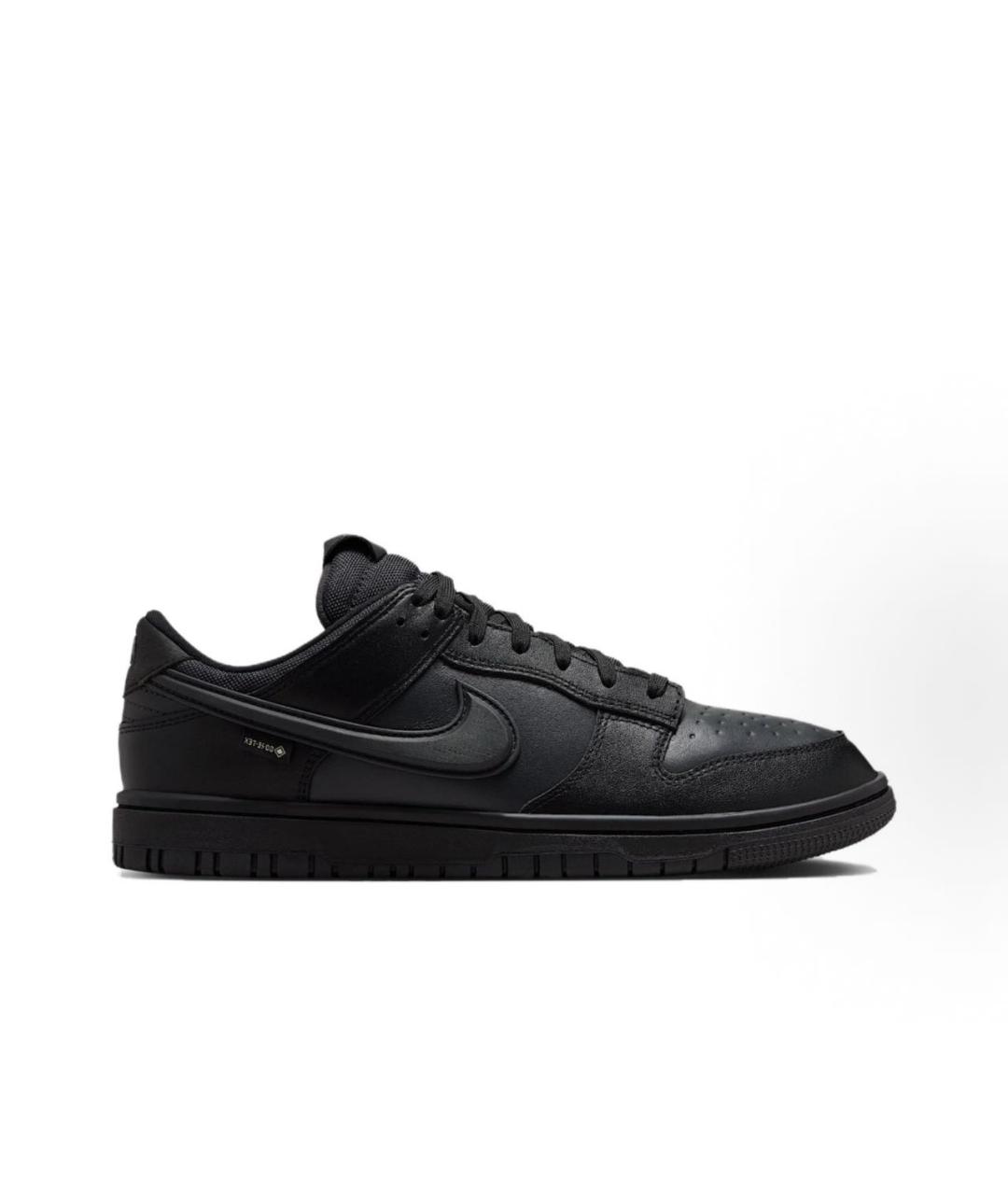 NIKE Черные кожаные низкие кроссовки / кеды, фото 9