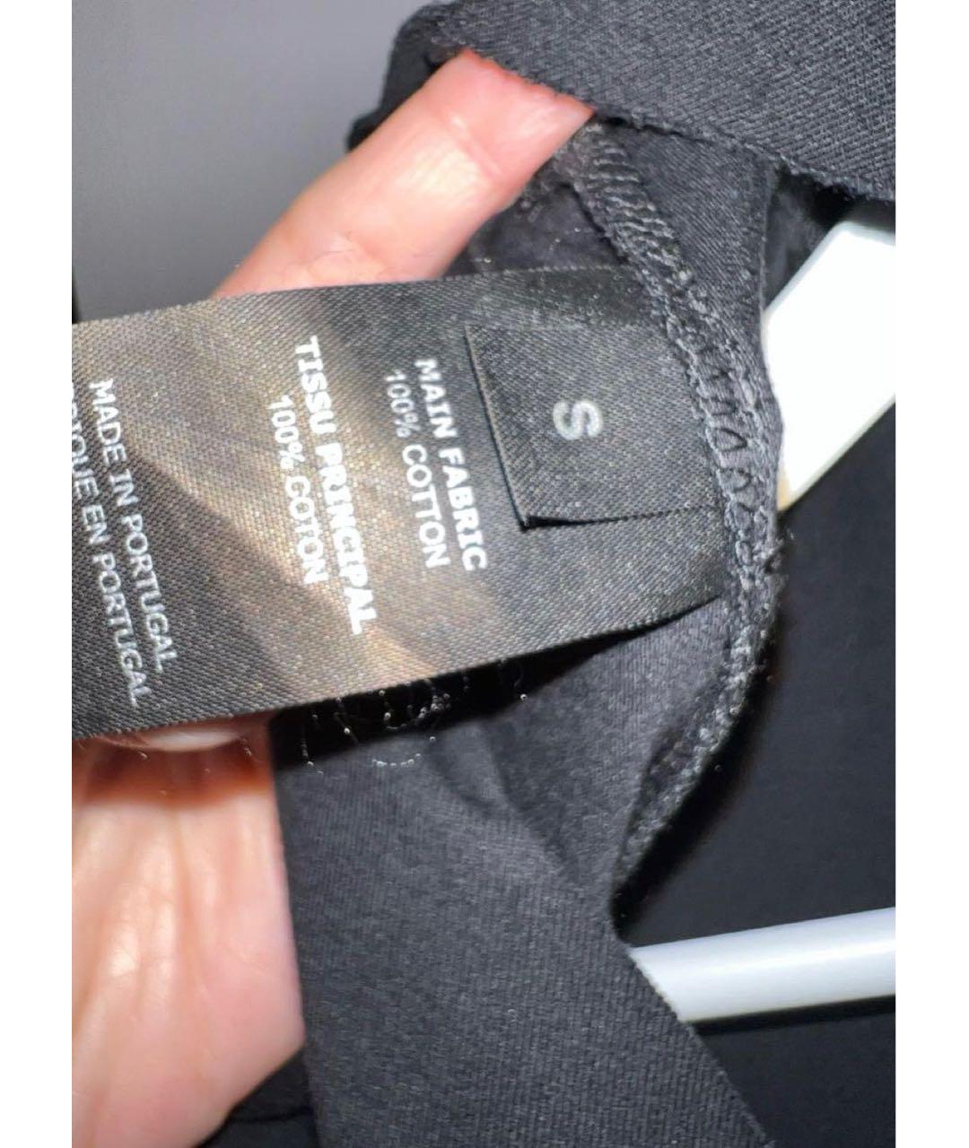 VETEMENTS Черная хлопковая футболка, фото 6