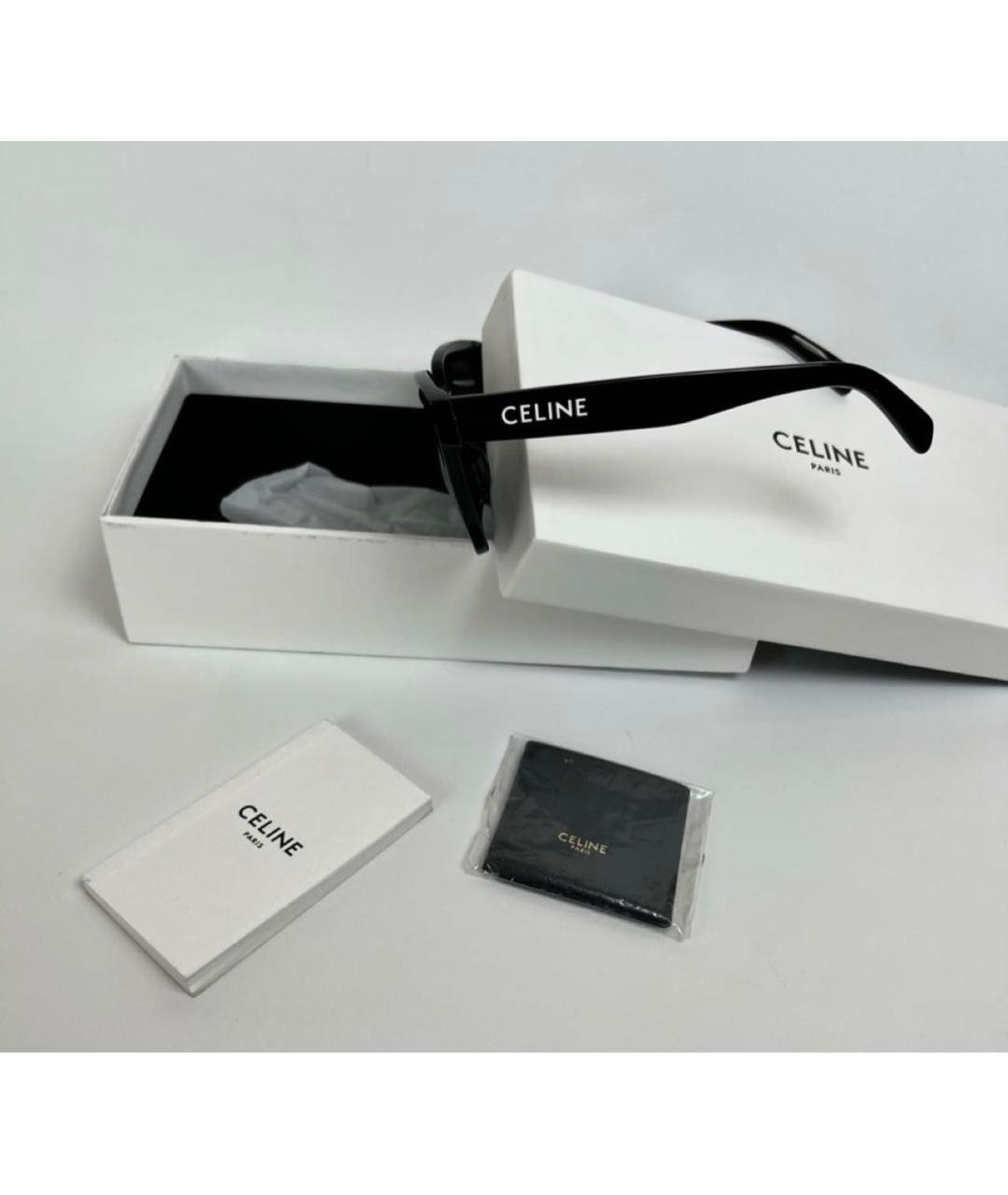CELINE Черные пластиковые солнцезащитные очки, фото 8