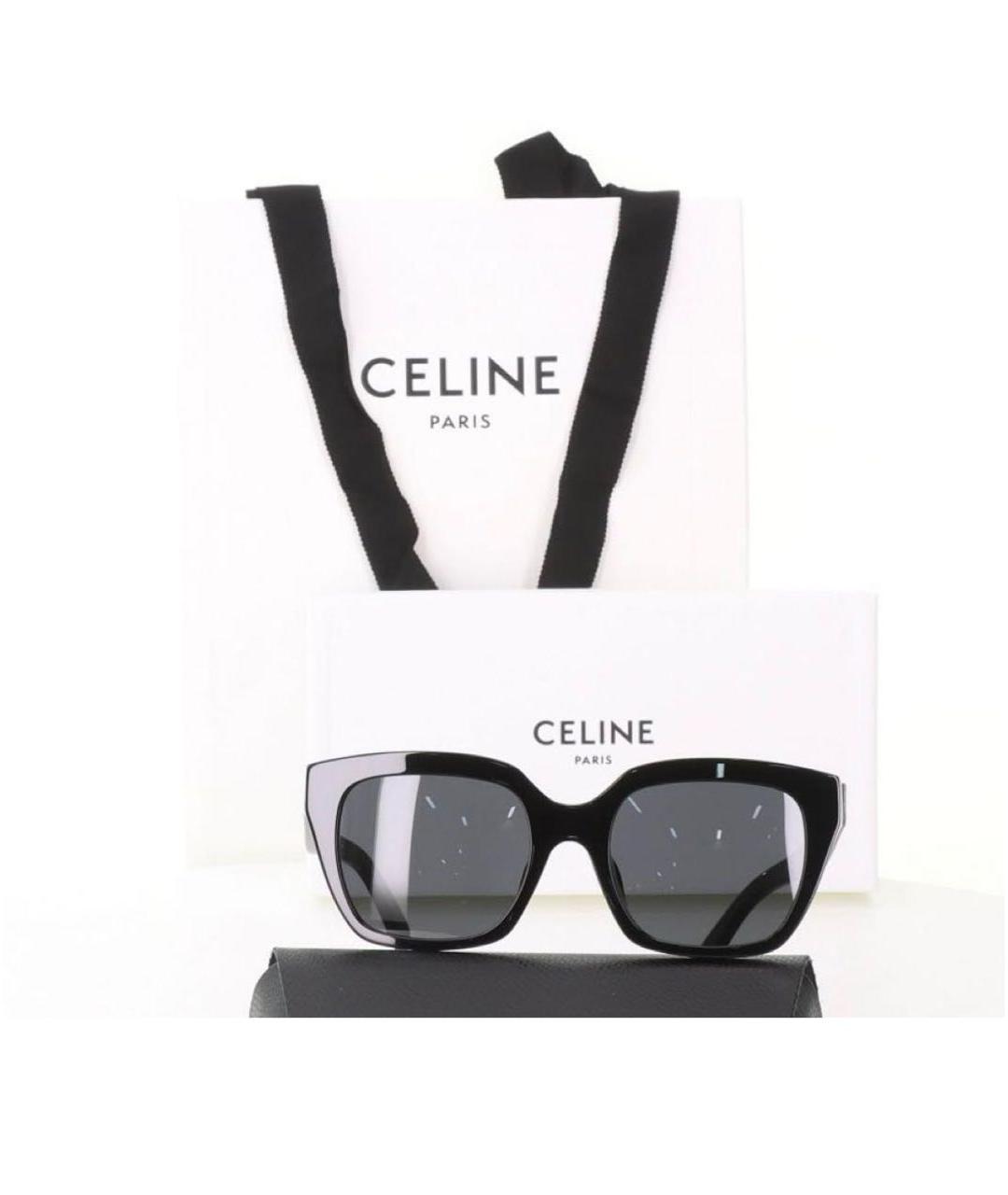 CELINE Черные пластиковые солнцезащитные очки, фото 3