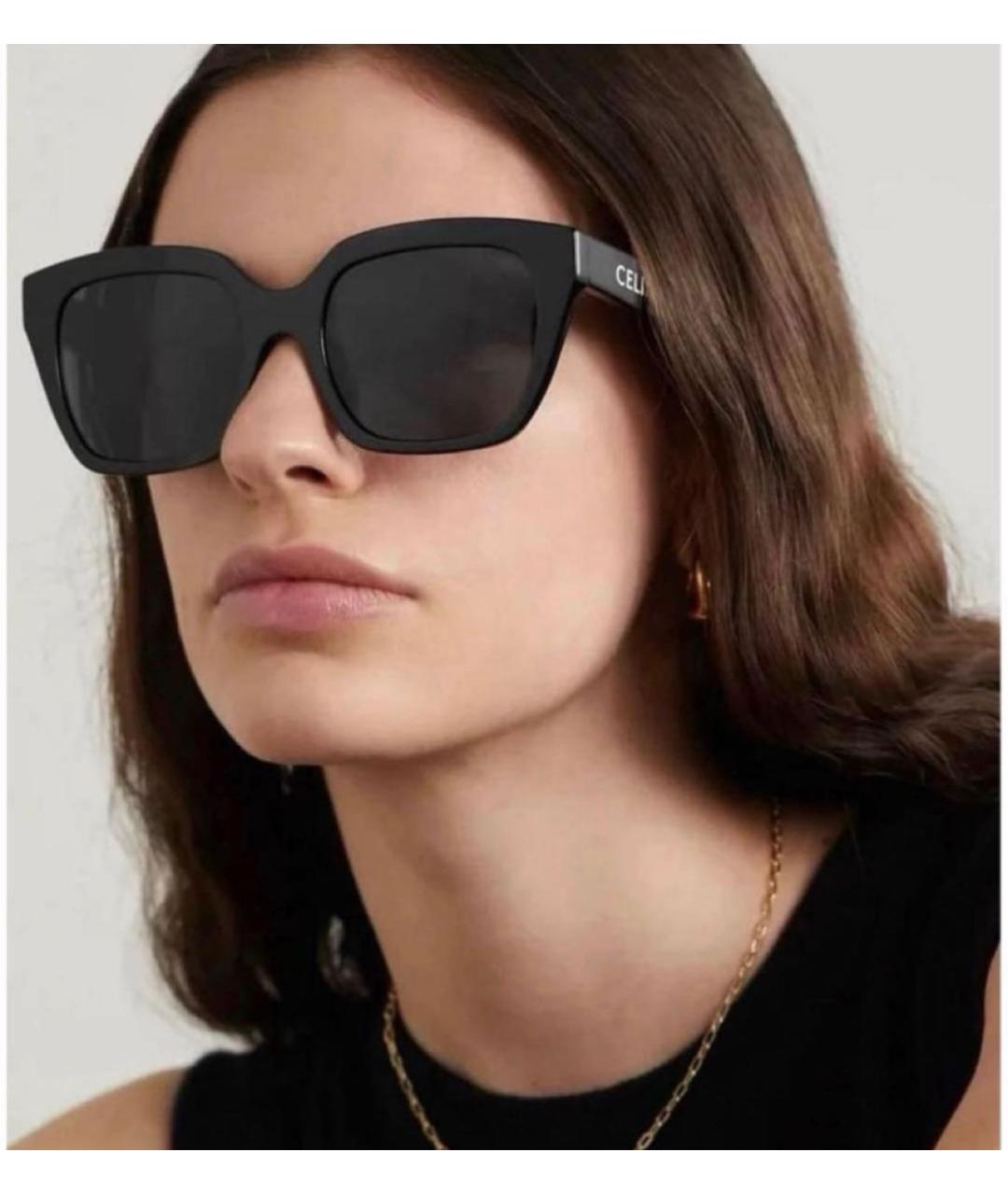 CELINE Черные пластиковые солнцезащитные очки, фото 7