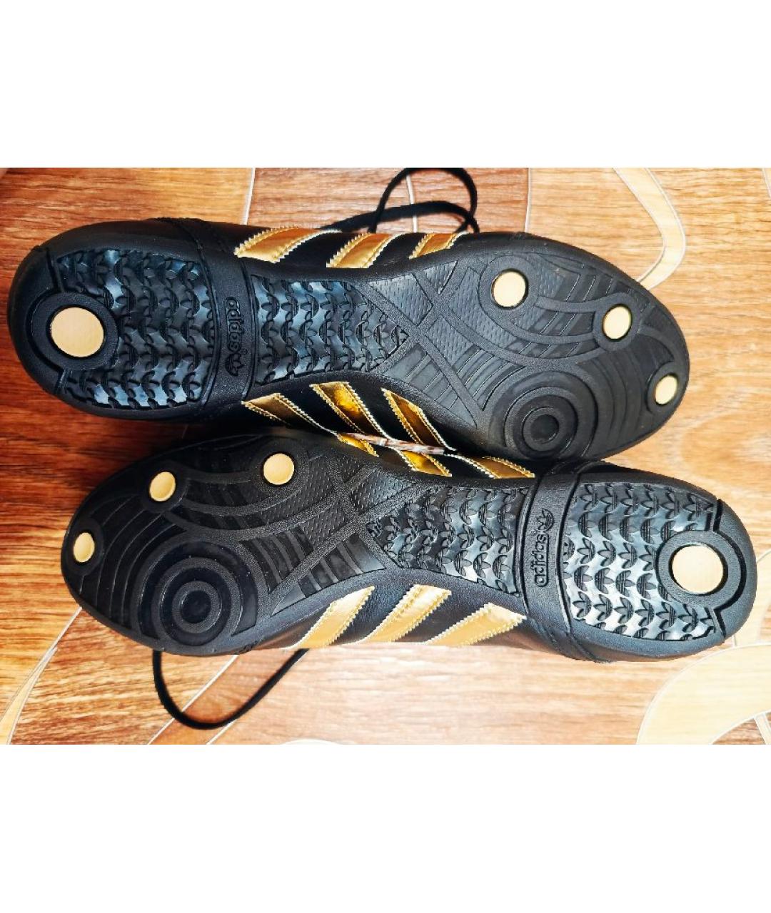 ADIDAS Черные кожаные кроссовки, фото 5