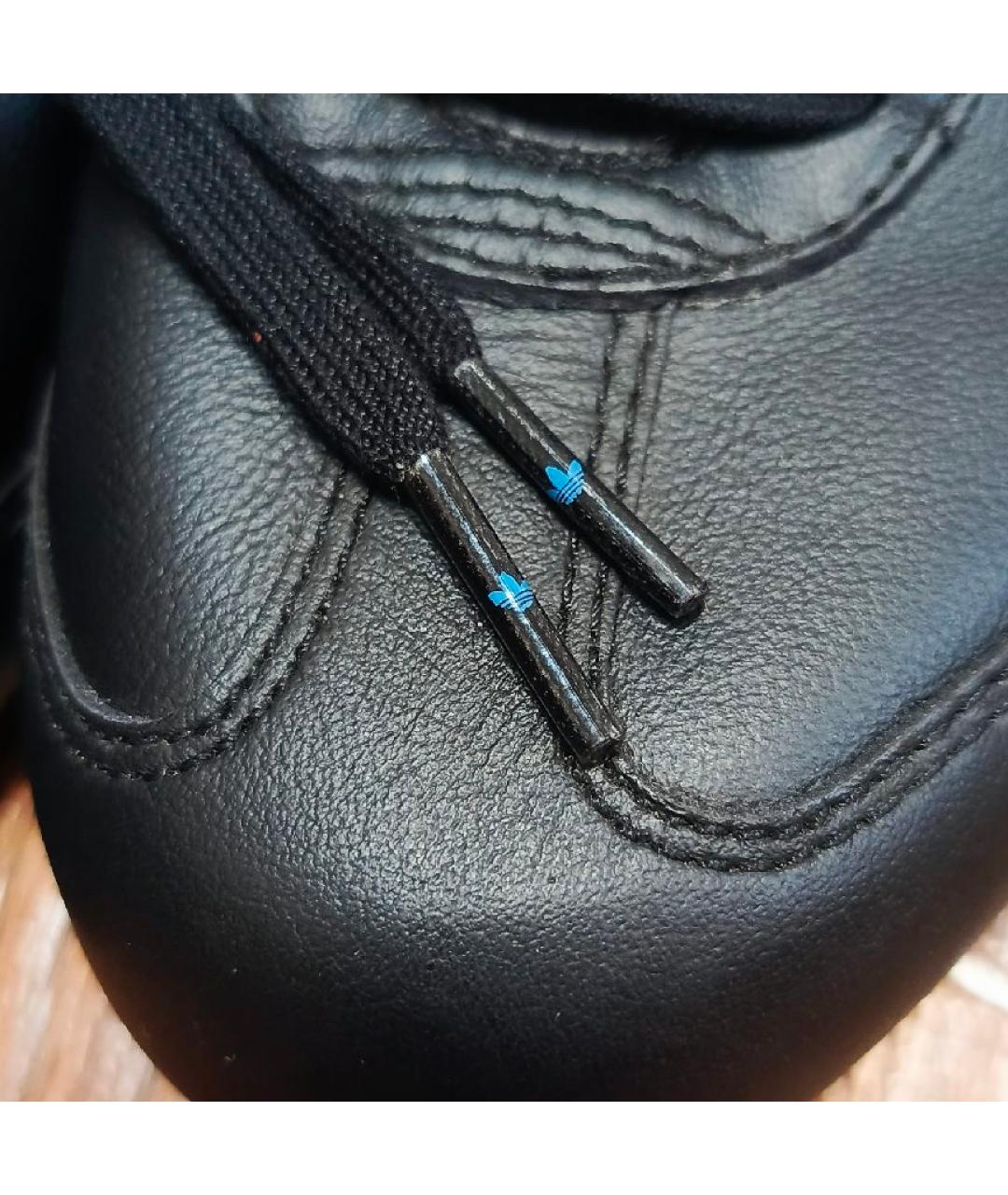 ADIDAS Черные кожаные кроссовки, фото 9