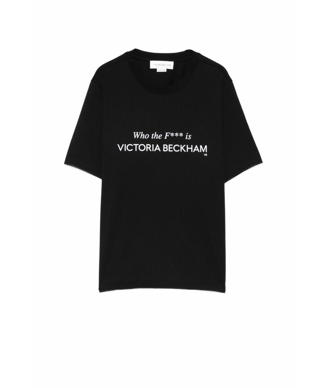 VICTORIA BECKHAM Черная хлопковая футболка, фото 7