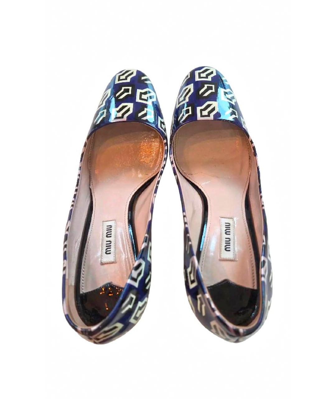 MIU MIU Мульти туфли из лакированной кожи, фото 3