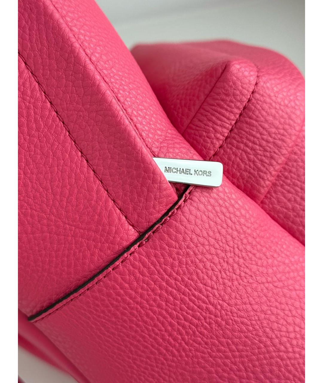 MICHAEL KORS Розовый рюкзак из искусственной кожи, фото 8