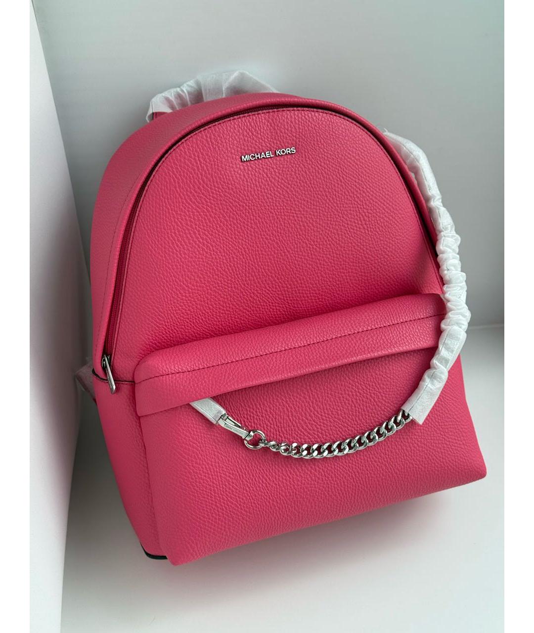 MICHAEL KORS Розовый рюкзак из искусственной кожи, фото 2