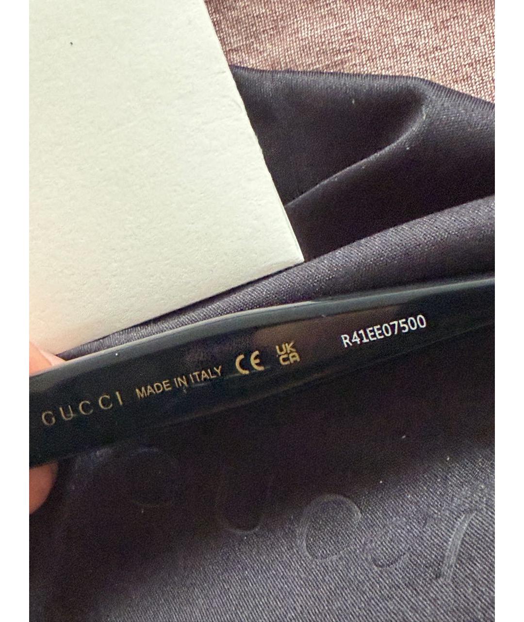 GUCCI Черные пластиковые солнцезащитные очки, фото 6