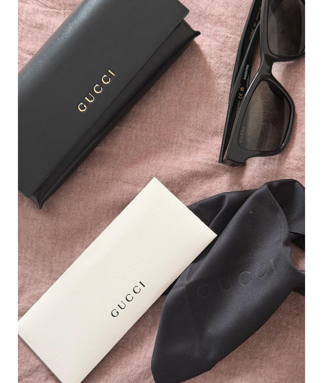 GUCCI Черные пластиковые солнцезащитные очки, фото 5