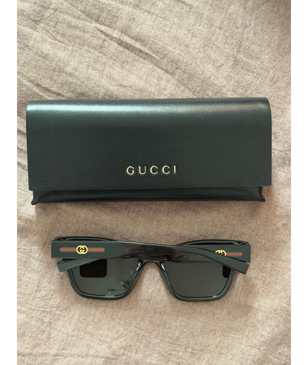 GUCCI Черные пластиковые солнцезащитные очки, фото 3