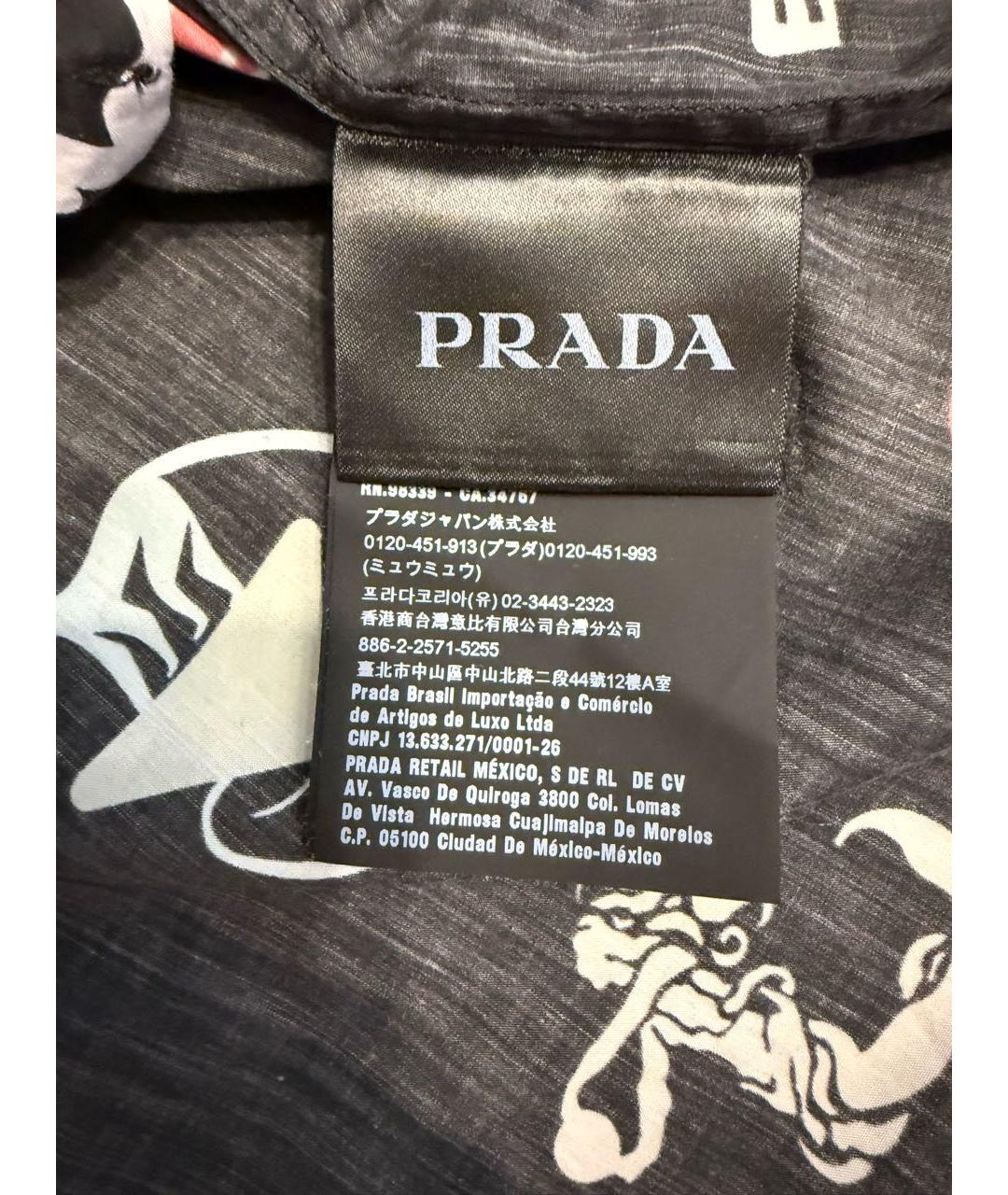 PRADA Мульти хлопковая кэжуал рубашка, фото 5