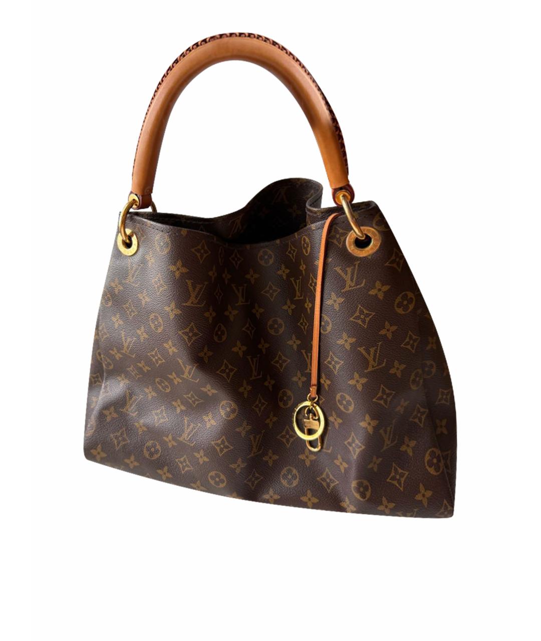 LOUIS VUITTON Коричневая сумка через плечо из искусственной кожи, фото 9