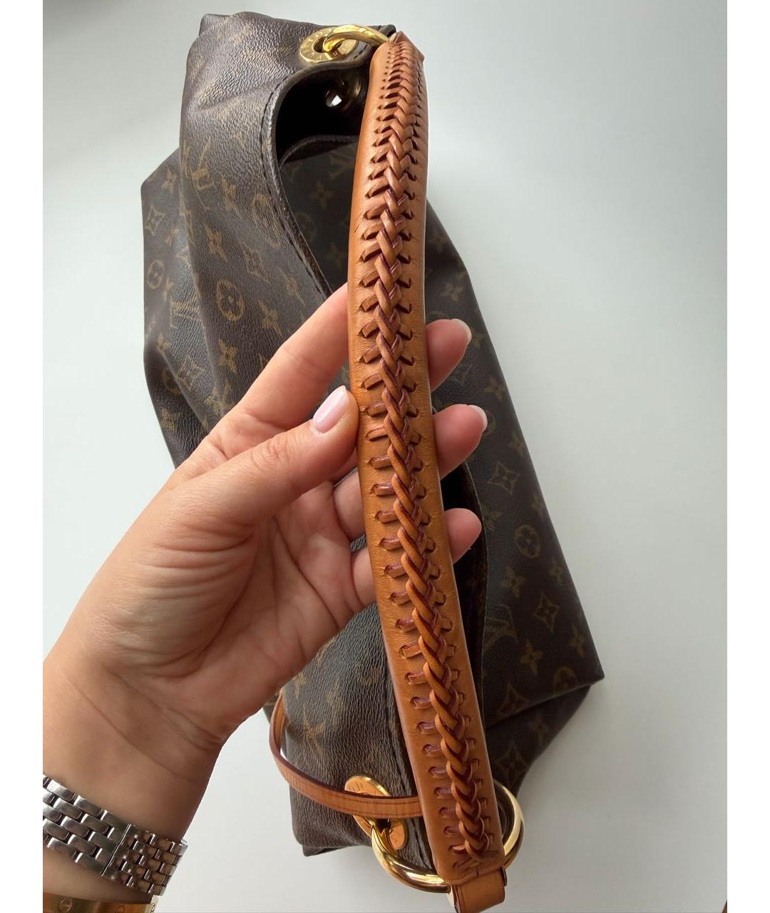 LOUIS VUITTON Коричневая сумка через плечо из искусственной кожи, фото 7