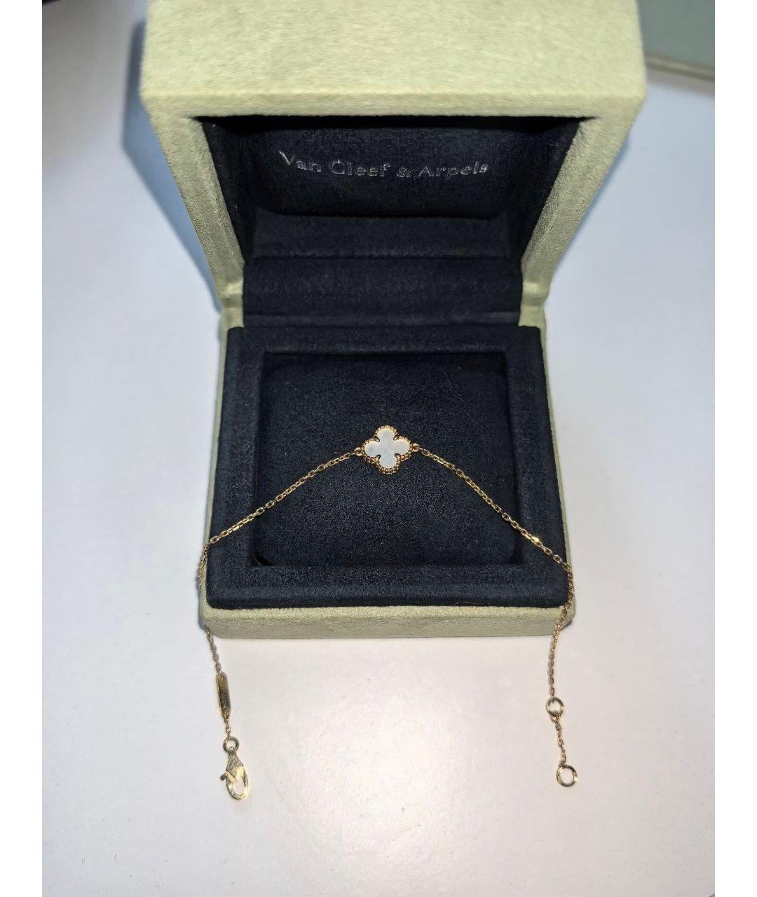 VAN CLEEF & ARPELS Белый браслет из желтого золота, фото 3