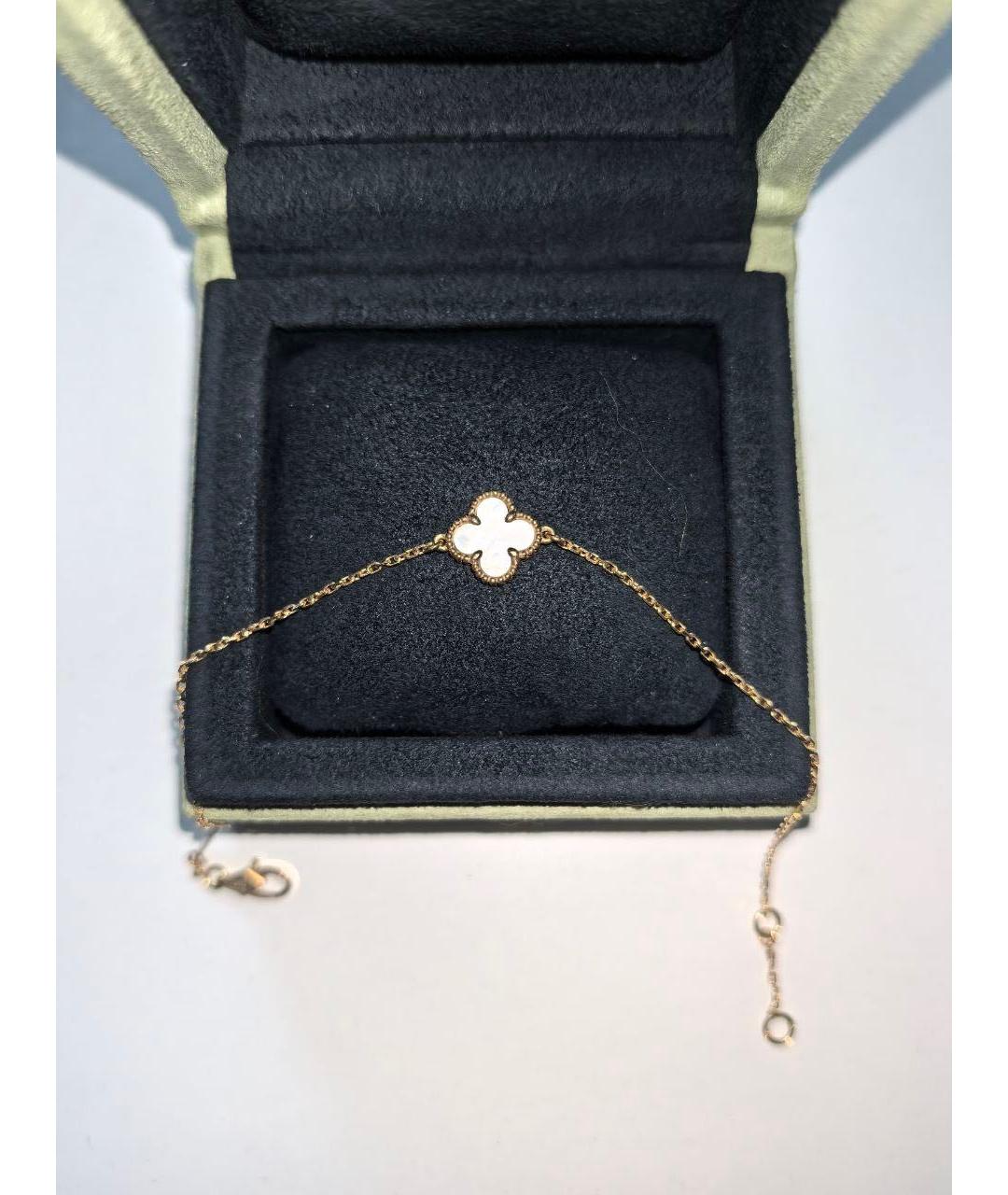 VAN CLEEF & ARPELS Белый браслет из желтого золота, фото 9