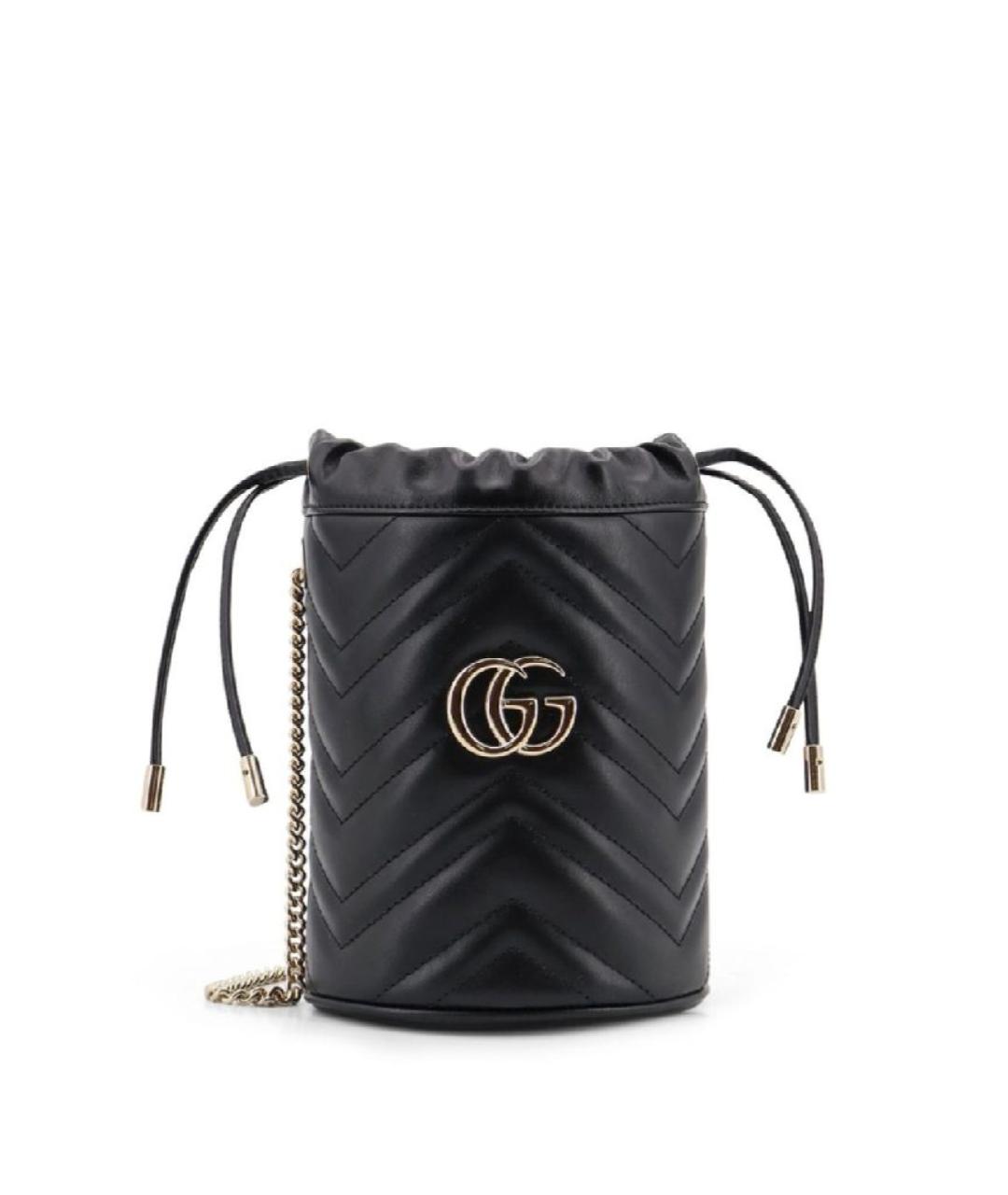 GUCCI Черная кожаная сумка через плечо, фото 1
