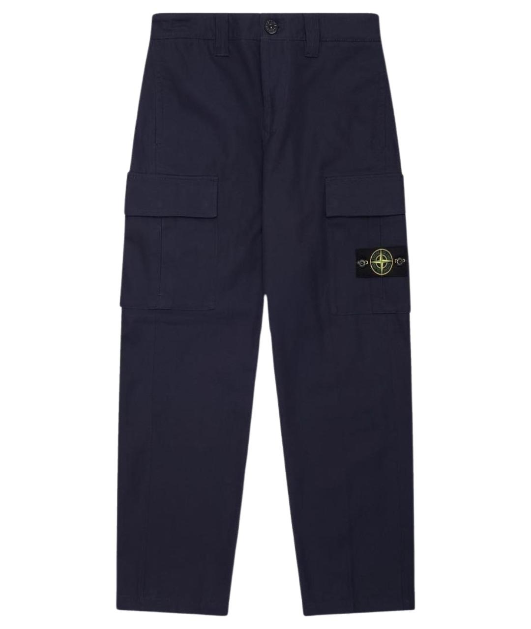 STONE ISLAND Синие хлопковые повседневные брюки, фото 1