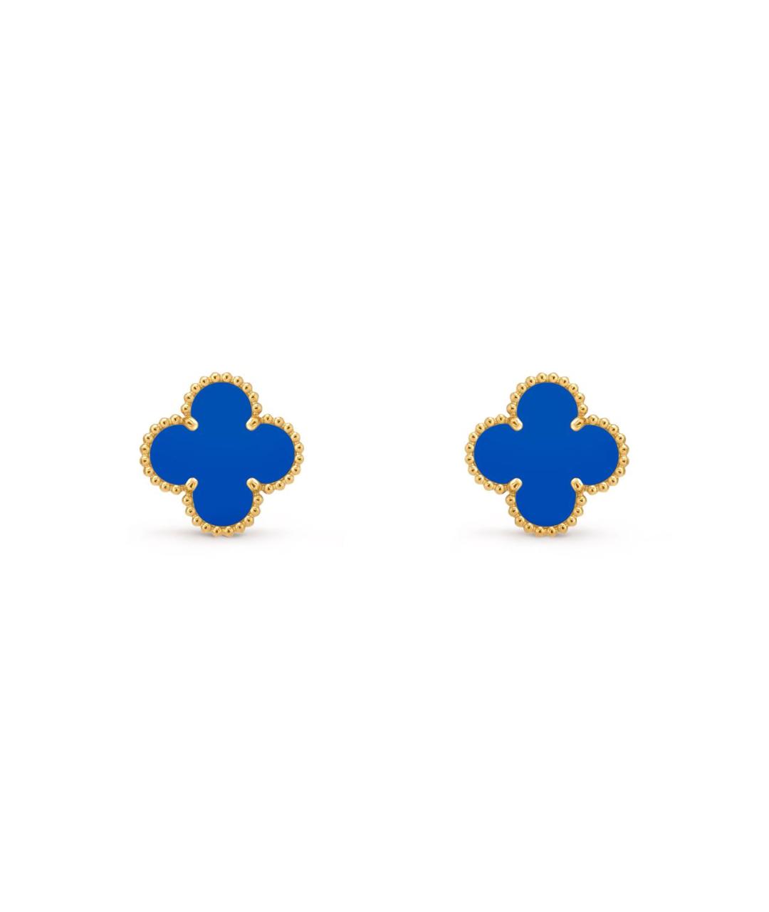 VAN CLEEF & ARPELS Синие серьги из желтого золота, фото 1
