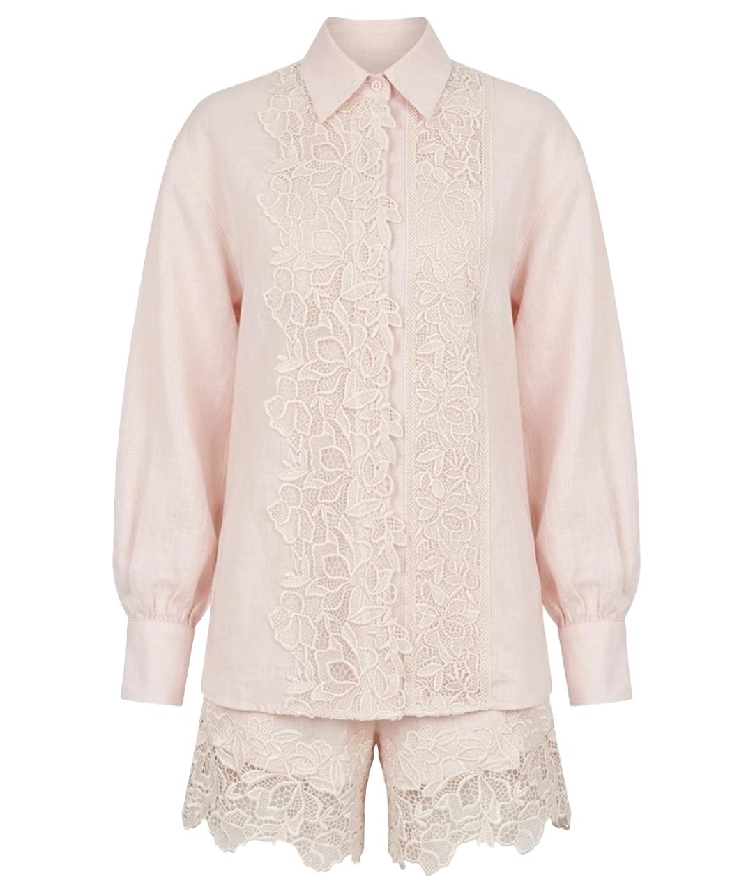 ERMANNO SCERVINO Бежевый льняной костюм с брюками, фото 1