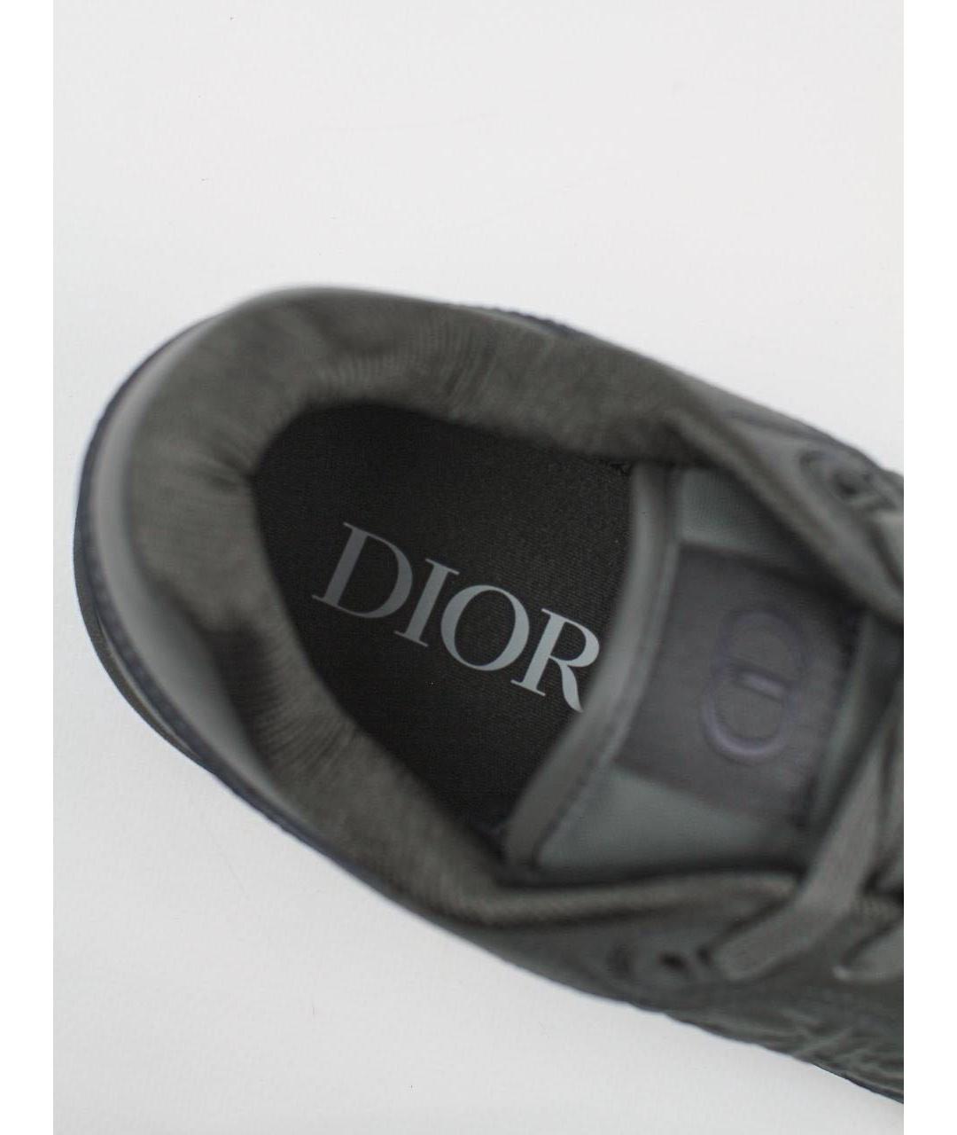 CHRISTIAN DIOR Серые кожаные низкие кроссовки / кеды, фото 7