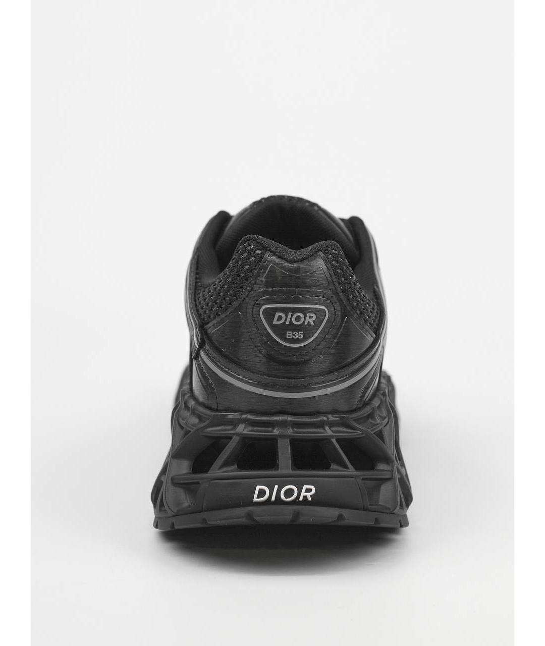 CHRISTIAN DIOR Черные текстильные низкие кроссовки / кеды, фото 4
